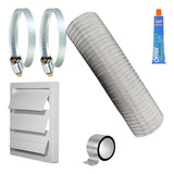 Kit Duto Semi Flexível Coifa Aquecedor 100mm X 4 Metros