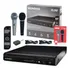 Kit Dvd Player Mondial Karaoke Videoke C/ 02 Microfones