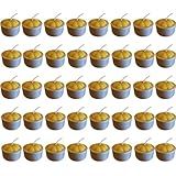 Kit Econômico Com 40 Velas Rechaud De Cera De Abelha Pura Com 40 Vasos De Alumínio 3 5 Cm Diâmetro Aroma Natural Marca Velas Estrela