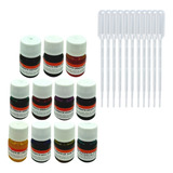 Kit Econômico De Corantes Translúcidos 20ml C Pipetas Brinde