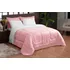 Kit Edredom   Jogo 2 Peças 400 Fios Percal Queen Rosa branco