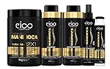 Kit Eico Mandioca Shampoo E Condicionador 450ml Máscara 1kg Spray 120ml