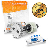 Kit Eixo Completo Coroa Motor Portão Dz Rio Z18 Ppa Graxa