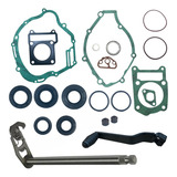 Kit Eixo E Pedal Cambio Marcha Com Junta E Retentores Xtz125