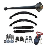 Kit Eixo Suspensão Amortecedores Carretinha Reboque 1200kg
