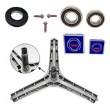 Kit Eixo Tripe Lavadora Samsung Wf106 Rolamentos Parafusos