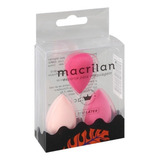 Kit Ej1 31 Com 3 Mini Esponjas Para Maquiagem Macrilan Rosa