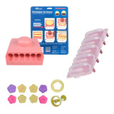 Kit Ejetor Max Modelador Flor Chocalho Confeito Boleador