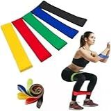 Kit Elástico Extensor Para Exercícios Faixa De Borracha Academia 5 Faixa Elastica Treino Em Casa Ginastica Pilates E Fisioterapia Kit Funcional Yoga Musculação Super Mini Band