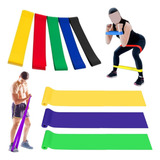 Kit Elastico Treino Band 8 Peças Pilates Fisioterapia 1 5m