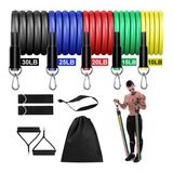 Kit Elástico11pc Extensor Treino Academia Exercícios