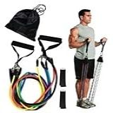 Kit Elásticos 11 Peças Exercícios Musculação Yoga Pilates Veidoorn Extensor Elástico Tubo Faixa Elástica Power Tube Exercício Treinamento Funcional Academia Em Casa