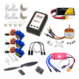 Kit Elet Shock Flyer A2212 + Esc 30a + Servos + Bateria + B3