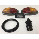 Kit Elétrico Para Carretinha Lanterna Plug E 6m Chicote