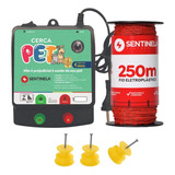Kit Eletrificador Cerca Rural Pet   Cabo 250m   Isolador