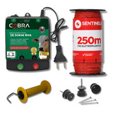 Kit Eletrificador Rural Gado Boi Caes 250m Cobra