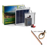 Kit Eletrificador Solar Zebu Zs50   2 Hastes Cobreadas