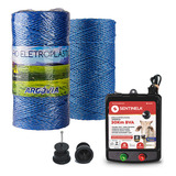 Kit Eletrificador Sr 30km 100 Isolador 250m Fio Eletropl