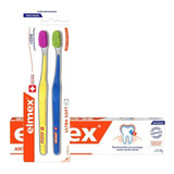Kit Elmex Escova Dental Ultra Soft 2 Un   Creme Dental 90g