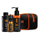 Kit Embaixador Shampoo 2em1 Mais Balm E Óleo Barba Goot Wood