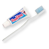 Kit Embalado 100 Escovas Dente Creme Dental 30g Hotel Doação Cor Branco
