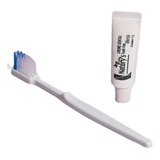Kit Embalado 100 Escovas Dente Creme Dental 7g Hotel Doação Cor Branco