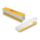 Kit Embalagem Churros Gourmet Interna Externa Amarelo 100u
