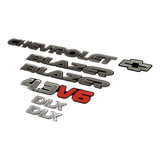 Kit Emblema Adesivo Blazer Dlx 4 3v6 Resinado Bar34 Frete Grátis Fgc