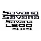 Kit Emblema Adesivo Mitsubishi L200 Savana
