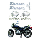 Kit Emblema Adesivo Resinado Dafra Kansas