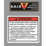 Kit Emblema Adesivos Etiquetas Compatível Tanque Moto Suzuki Etq