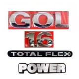 Kit Emblema Gol G3/g4 1.6 Totalflex Power 4 Peças