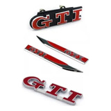 Kit Emblema Golf Gti Grade Dianteiro Lateral Traseira Metal