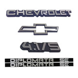 Kit Emblema Gravata Chevrolet 4.1/s Diplomata Se 1991 - 1992