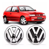 Kit Emblema Logo Vw Grade Mala Gol Bola G2 1995 Em Diante