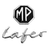 Kit Emblema Mp Lafer Grade Traseiro Cromado