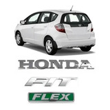 Kit Emblema Nome Honda Fit Flex Cromado 09/14