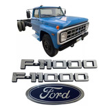 Kit Emblema Paralama F11000 72 A 89 90 91 92 + Ford Grade