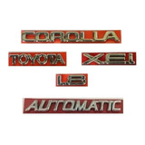 Kit Emblema Toyota corolla xei 1 8 automatic Antigo 5 Pçs