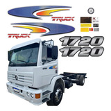 Kit Emblemas Adesivo Mercedes Benz 1720 Faixa Lateral Krt120 Cor Adesivo Mercedes 1720