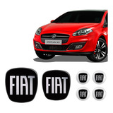 Kit Emblemas Adesivos Fiat Bravo Black