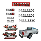 Kit Emblemas Adesivos Toyota Hilux Srv 3.0 D4d 4x4 Automatic