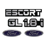 Kit Emblemas Ford Escort Gl 1.8i + Ford Grade E Mala 93/96
