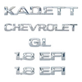 Kit Emblemas Kadett Chevrolet Gl 2 1 8 Efi Cromado Brinde