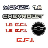 Kit Emblemas Monza Efi Chevrolet 1 8 Capô E 1 8 Efi