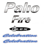 Kit Emblemas Palio Fire Flex Celebration Fiat