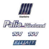 Kit Emblemas Palio Weekend + Laterais 16v + Fiat - 1997 À 00