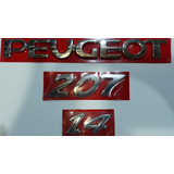Kit Emblemas Peugeot + 207 + 1.4 - (linha Peugeot) - 3pçs.