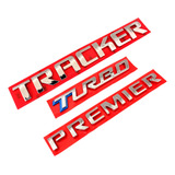 Kit Emblemas Tampa Traseira Tracker Turbo Premier 2020 2025