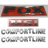 Kit Emblemas Volkswagen Fox Msi Comfortline 2 G4 G5 G6